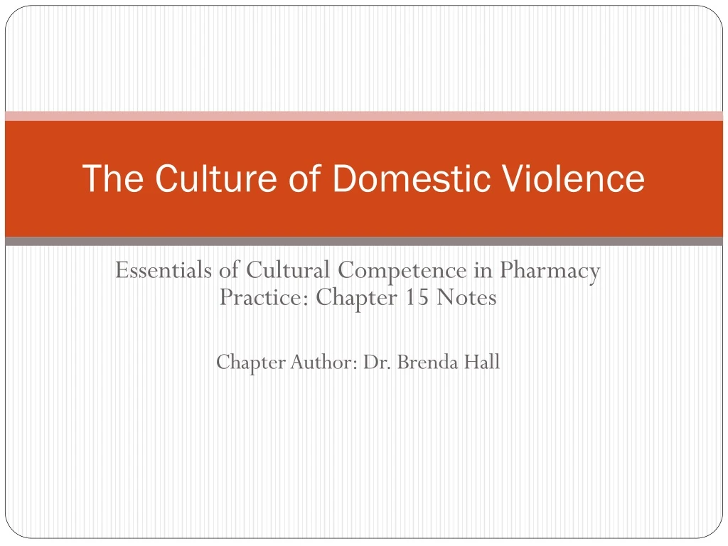 the culture of domestic violence