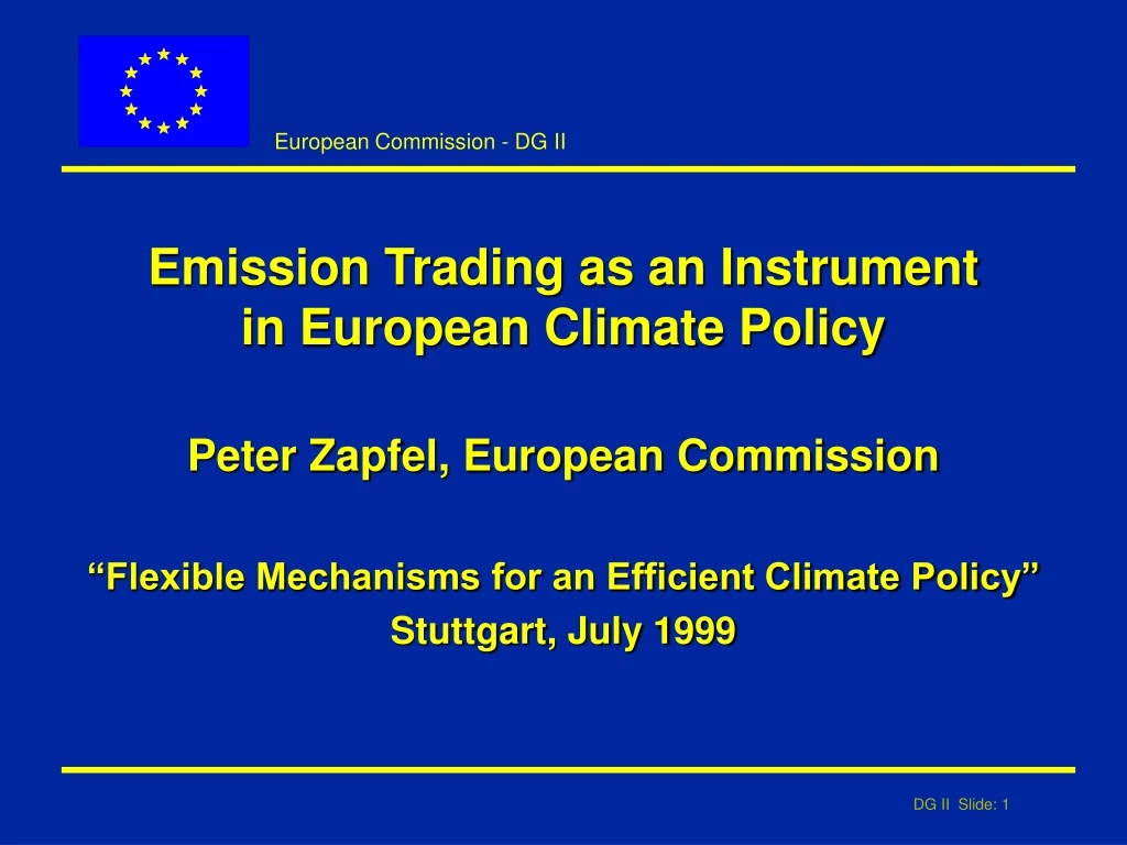 emission trading as an instrument in european climate policy