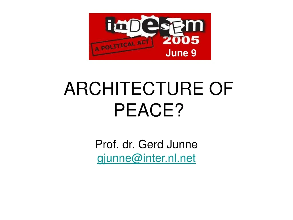 architecture of peace