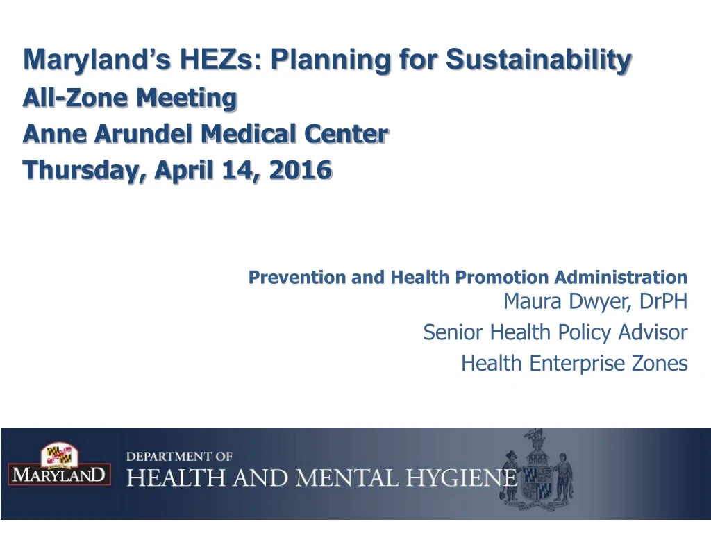 maryland s hezs planning for sustainability