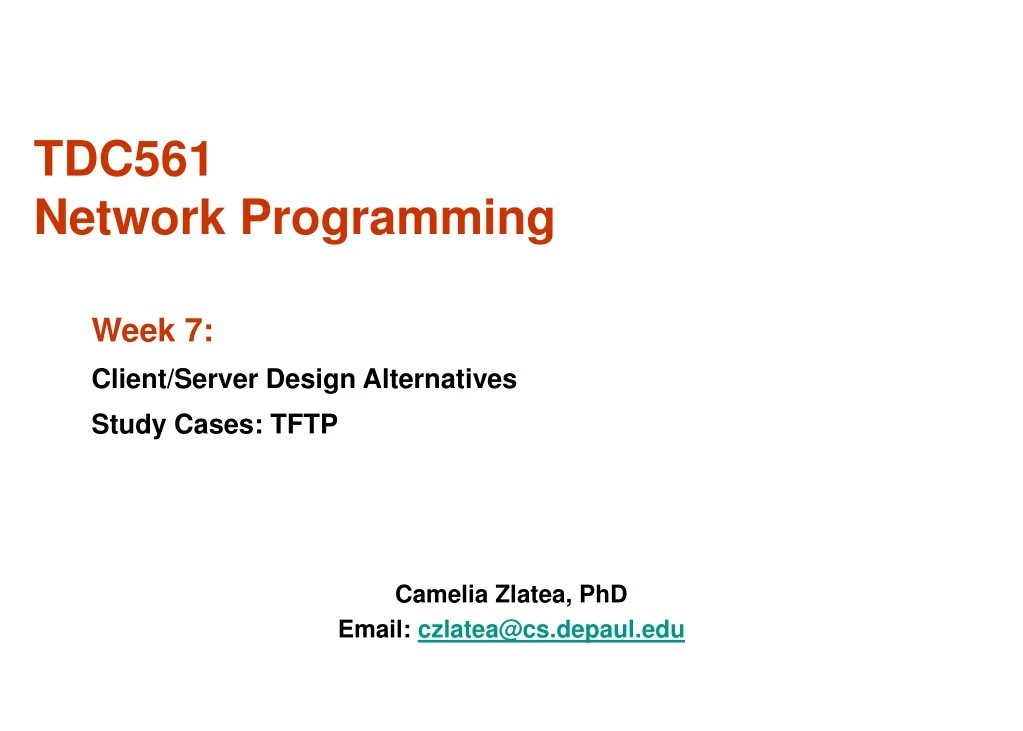 tdc561 network programming