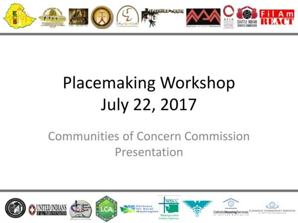 Placemaking Workshop July 22, 2017