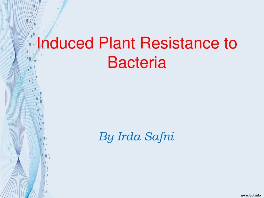 induced plant resistance to bacteria