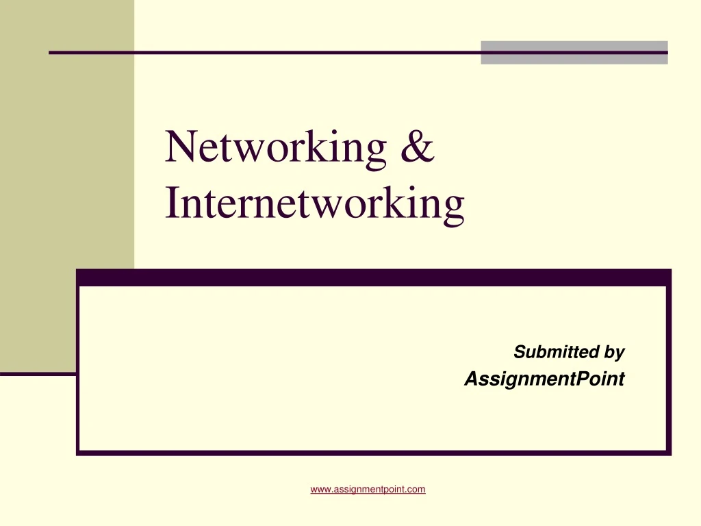 networking internetworking