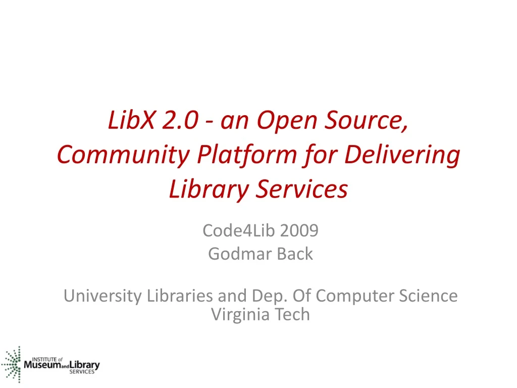 libx 2 0 an open source community platform for delivering library services