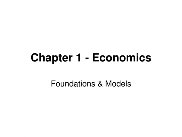 Chapter 1	- Economics