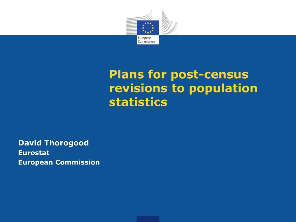 plans for post census revisions to population statistics