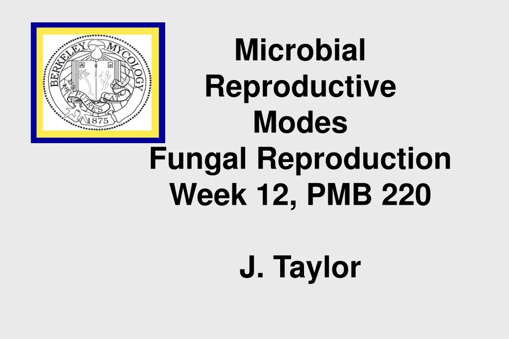 microbial reproductive modes fungal reproduction