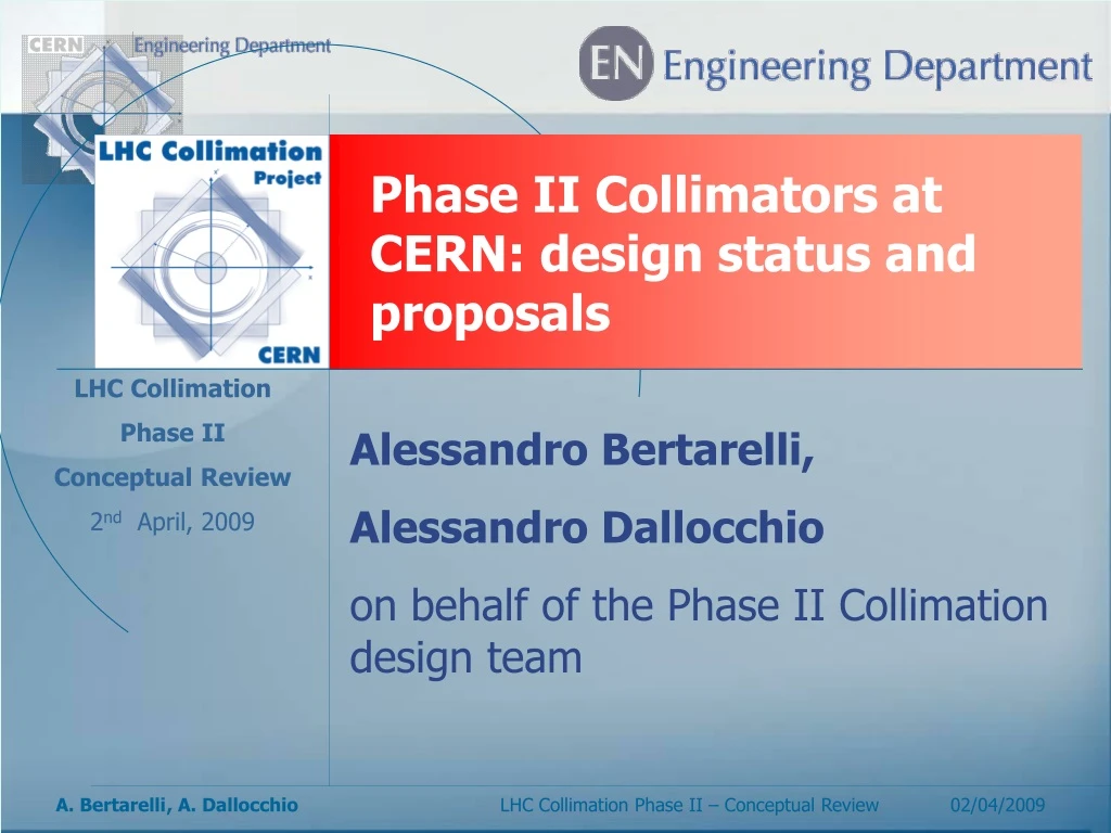 phase ii collimators at cern design status