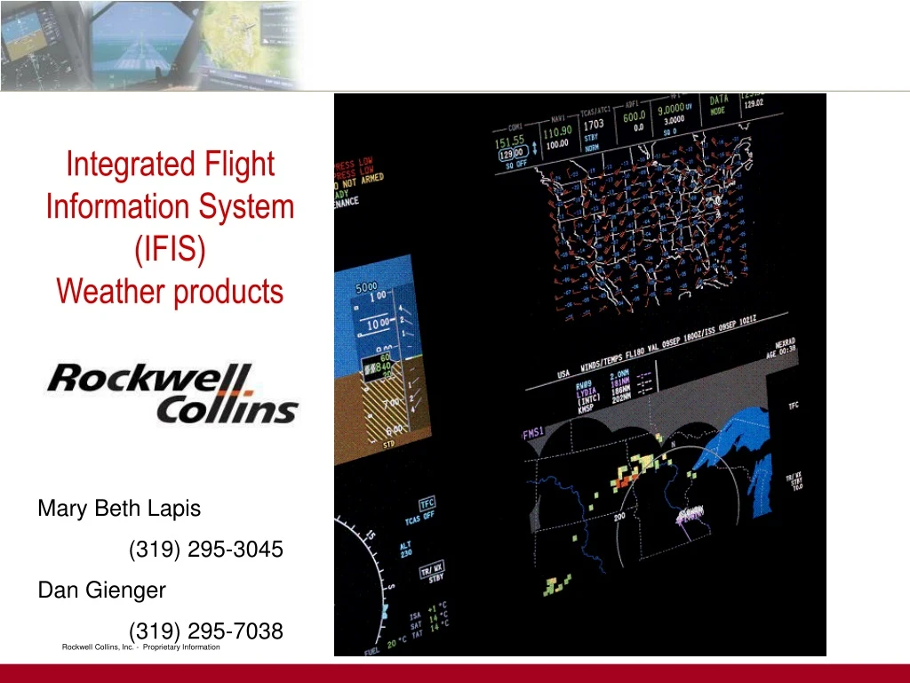 integrated flight information system ifis weather