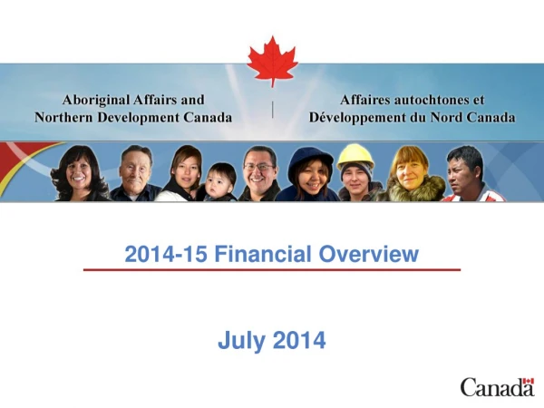 2014-15 Financial Overview July 2014