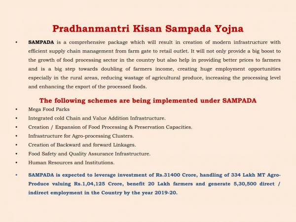 Pradhanmantri Kisan Sampada Yojna