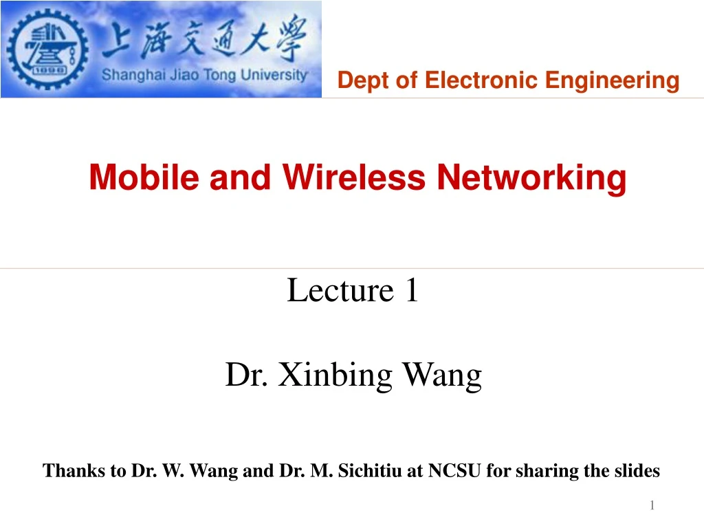 mobile and wireless networking