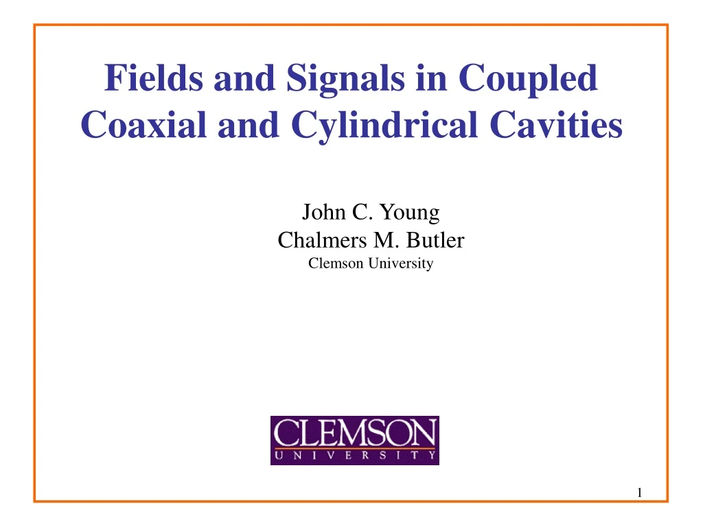 fields and signals in coupled coaxial