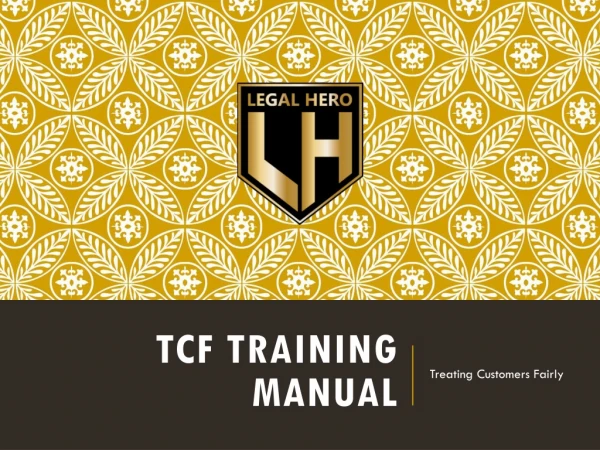 TCF training manual