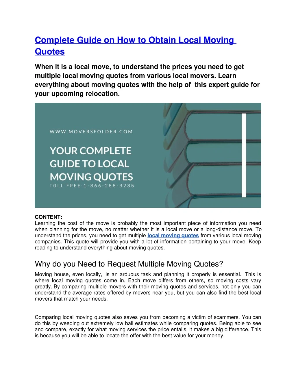 complete guide on how to obtain local moving