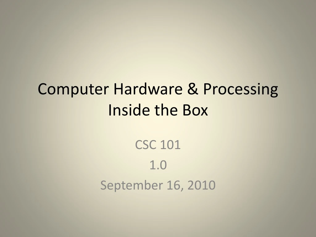 computer hardware processing inside the box