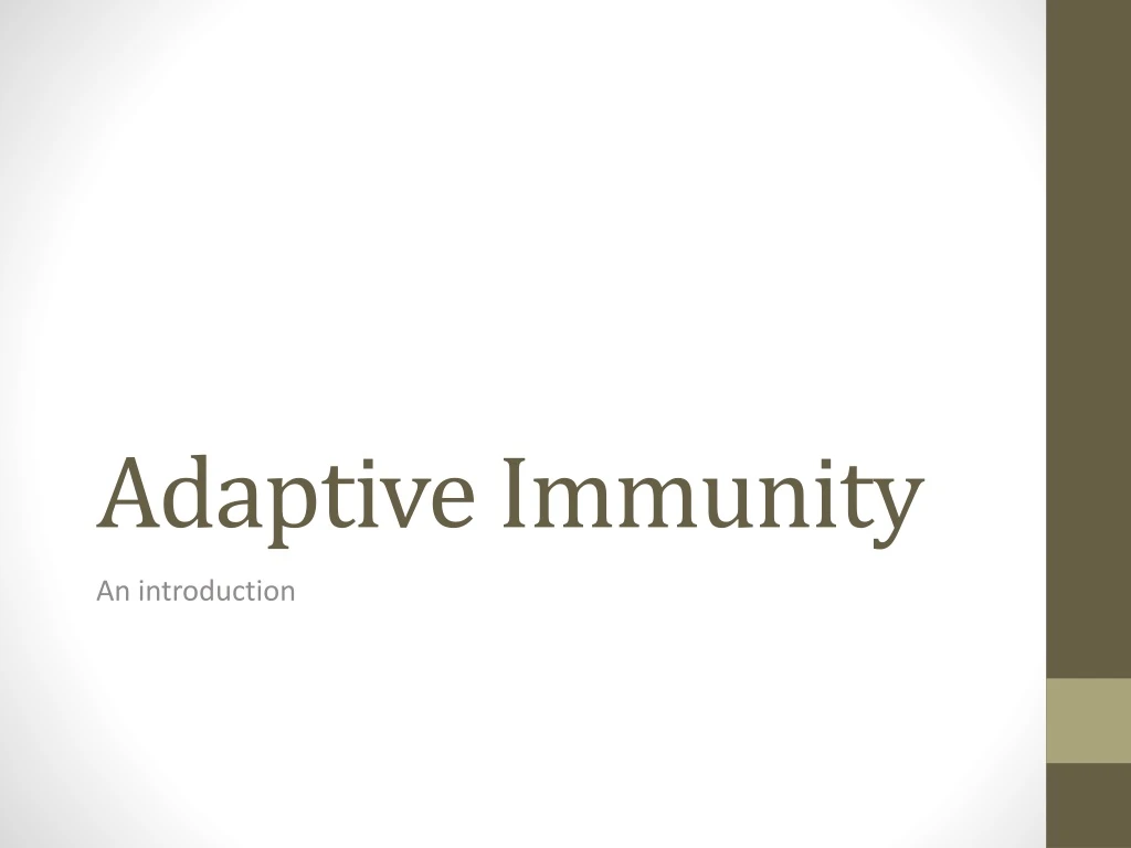 adaptive immunity