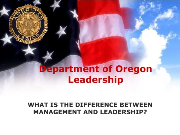 Department of Oregon Leadership