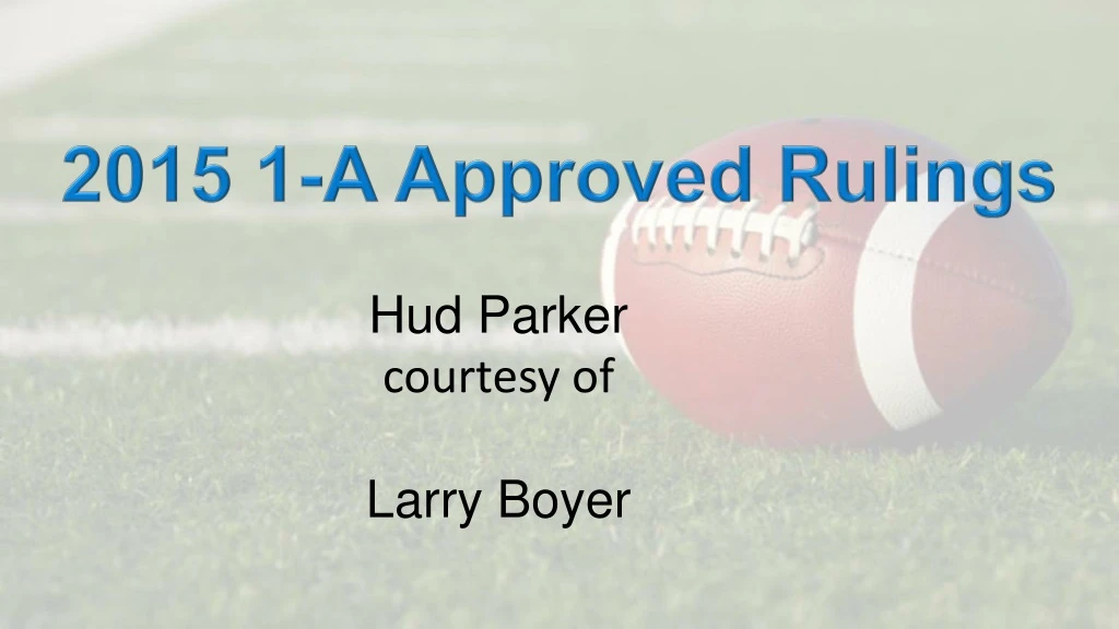 2015 1 a approved rulings