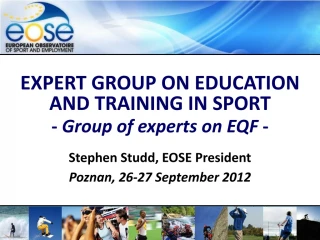 Enhancing Skills and Education in the Sport Sector - slide 1