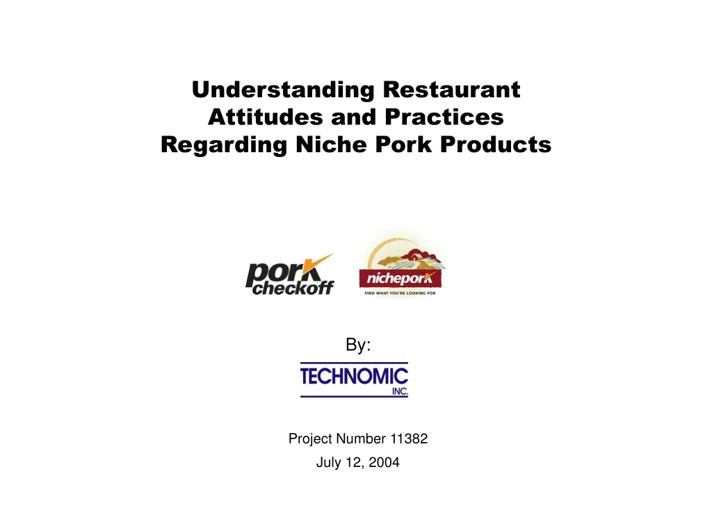 understanding restaurant attitudes and practices