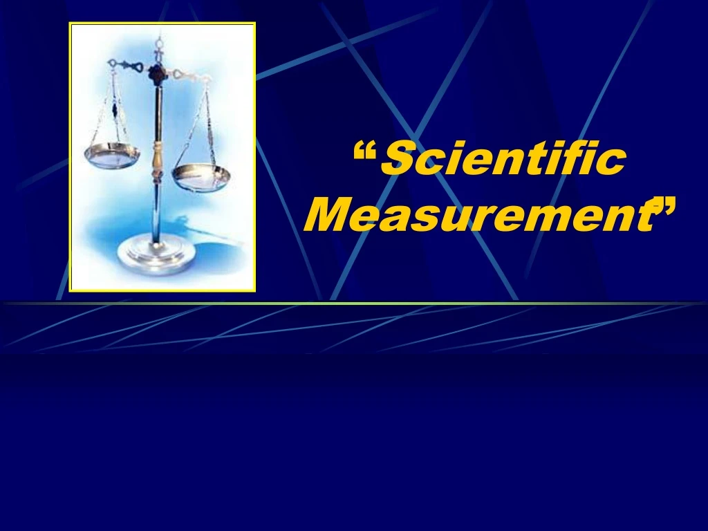 scientific measurement