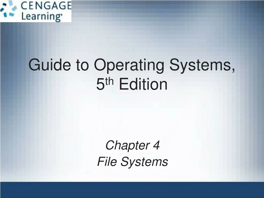 guide to operating systems 5 th edition