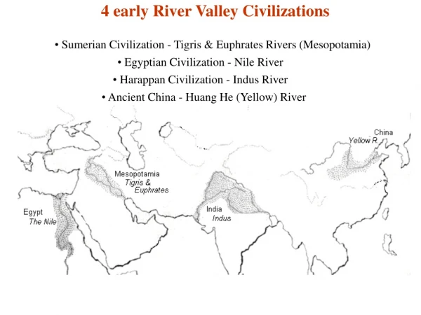 4 early River Valley Civilizations