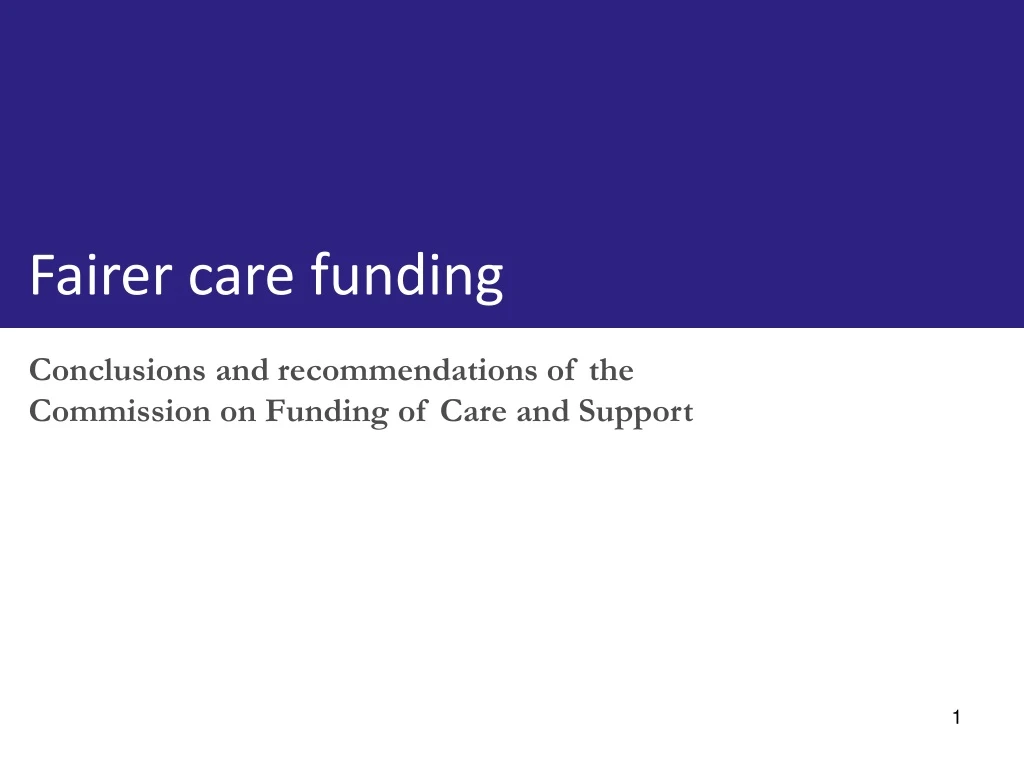 fairer care funding