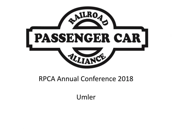 RPCA Annual Conference 2018 Umler