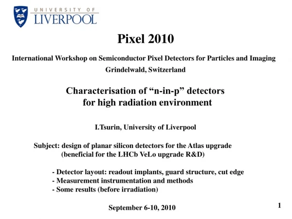 Characterisation of “n-in-p” detectors        for high radiation environment