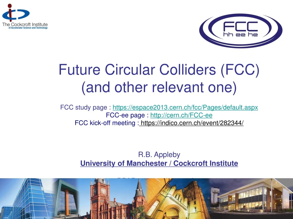 future circular colliders fcc and other relevant