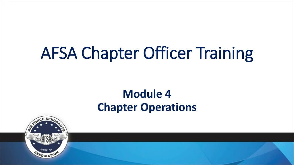 afsa chapter officer training