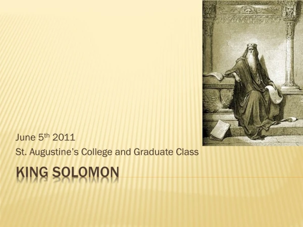 King Solomon