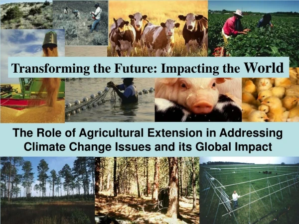 The Role of Agricultural Extension in Addressing  Climate Change Issues and its Global Impact