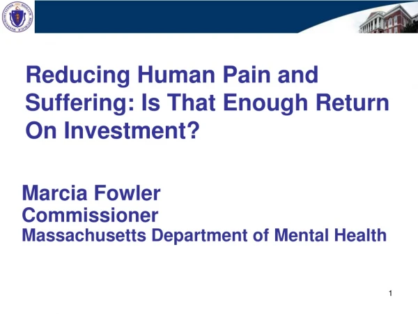 Reducing Human Pain and Suffering: Is That Enough Return On Investment?