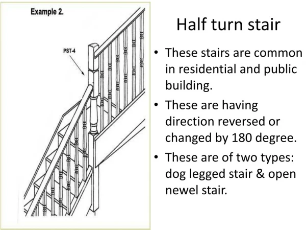 Half turn stair