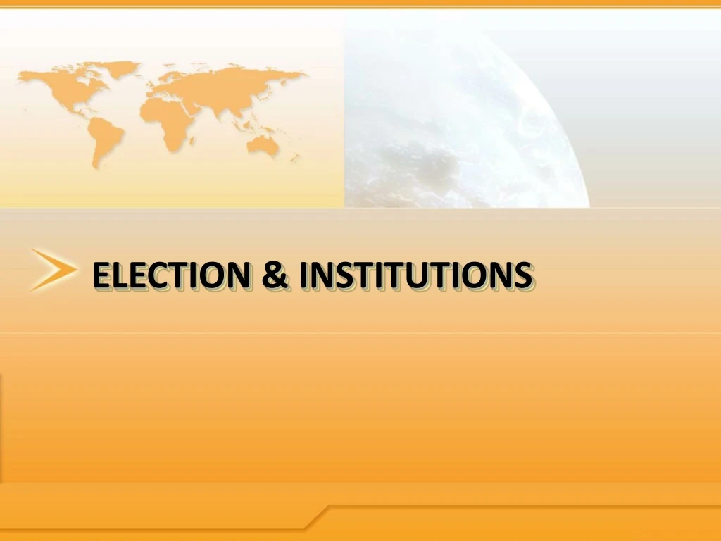 election institutions