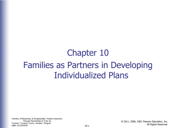Chapter 10 Families as Partners in Developing Individualized Plans