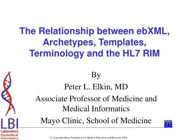 The Relationship between ebXML, Archetypes, Templates, Terminology and the HL7 RIM