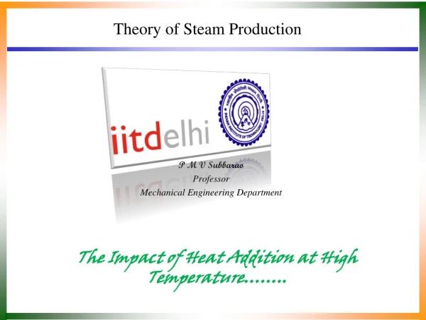 Theory of Steam Production