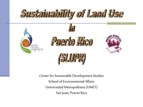 Sustainability of Land Use