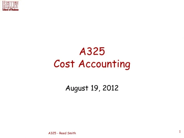 A325 Cost Accounting