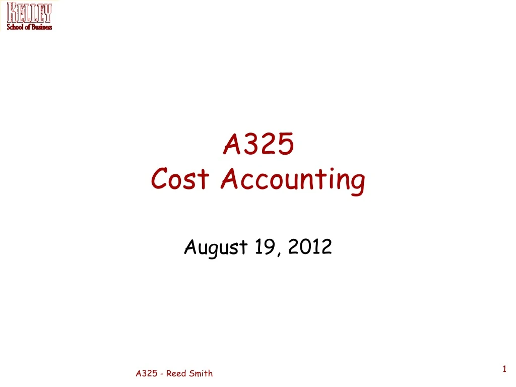 a325 cost accounting