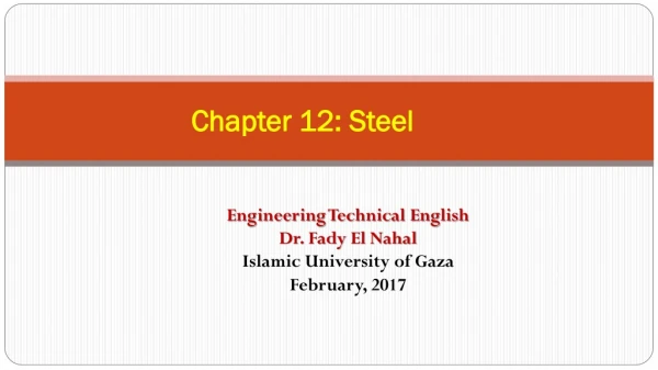 Chapter 12: Steel