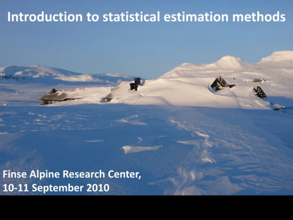 Introduction to statistical estimation methods