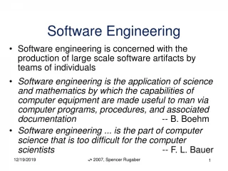 Software Engineering - slide 1