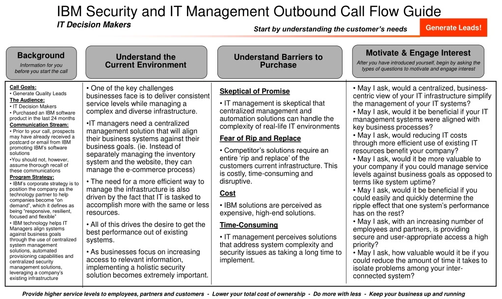 ibm security and it management outbound call flow