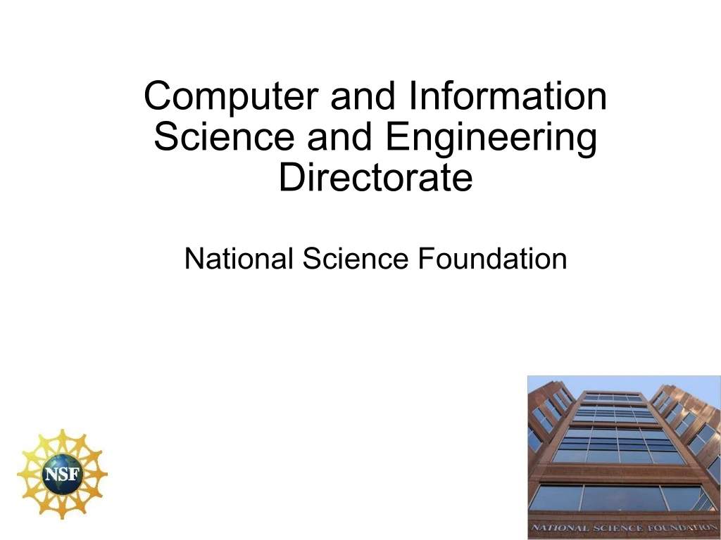 computer and information science and engineering directorate national science foundation
